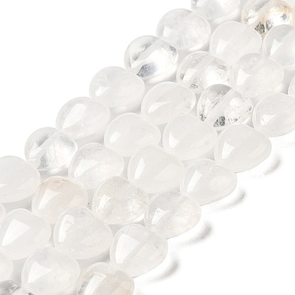Natural Quartz Crystal Beads Strands, Rock Crystal Beads, Heart