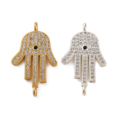 Стойка покрытие латунь микропаве прозрачный кубический цирконий религия хамса рука соединительные подвески, без кадмия и без свинца, долговечный
