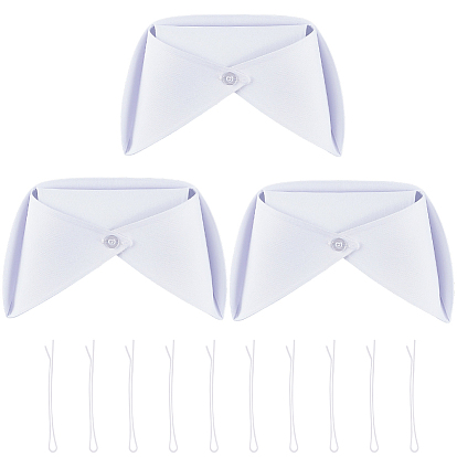 3Pcs Cotton Nurse Hat, with 10Pcs Alloy Hair Barrrttes