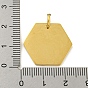 304 Stainless Steel Rhinestone Pendants, with Jump Ring, Hexagon Charm