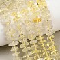 Brins de perles de quartz citron naturel chauffées, nuggets