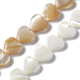 Brins de perles de coquille de trochid / trochus shell, cœur