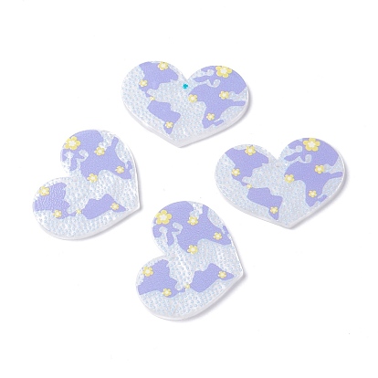 Acrylic Pendants, Lilac Heart