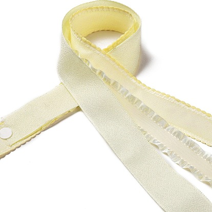 9 Yards 3 Styles Polyester Ribbon, for DIY Handmade Craft, Hair Bowknots and Gift Decoration, Lemon Chiffon Color Palette