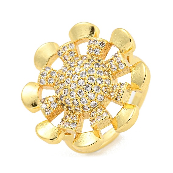 Открытое манжетное кольцо с прозрачным фианитом для шлема, латунные кольца на палец для женщин