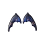 Translucent Resin Glitter Powder Pendants, Wing Charms