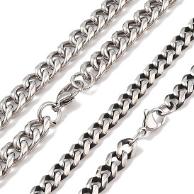 304 Stainless Steel Cuban Link Chain Necklaces