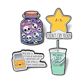 Эмалевые булавки, булавки для лацканов из сплава для одежды рюкзака, чёрные