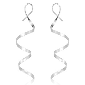 1 пара 925 серьги-подвески из стерлингового серебра, спиральный вихрь