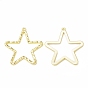 Rack Plating Alloy Star Open Back Bezel Pendants, For DIY UV Resin, Epoxy Resin, Pressed Flower Jewelry, Cadmium Free & Nickel Free & Lead Free
