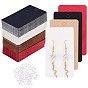 200Pcs 4 Colors kraft Paper Earring Card Holder for Earring Display, Ear Studs and Hanging Earrings, Rectangle