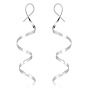 1 пара 925 серьги-подвески из стерлингового серебра, спиральный вихрь