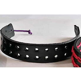 Microfiber Cord Bracelet, Gothic Adjustable Bracelet for Men