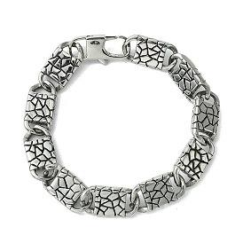 304 Stainless Steel Snake Skin Oval Link Chain Bracelets for Women Men