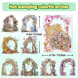 30Pcs Arch Theme PET Stickers, Self-Adhesive Stickers, for DIY Photo Album Diary Scrapbook Decoration