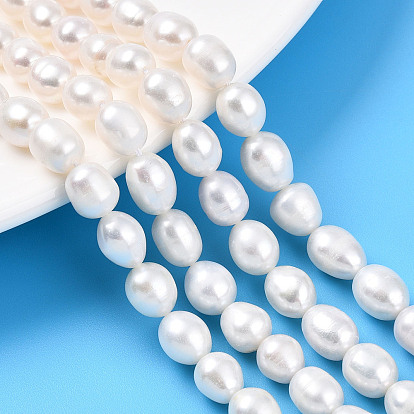 Нити из натурального культивированного пресноводного жемчуга, рис