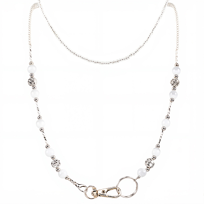 2шт стеклянный брелок, с 304 кольцом из нержавеющей стали и поворотными застежками из сплава