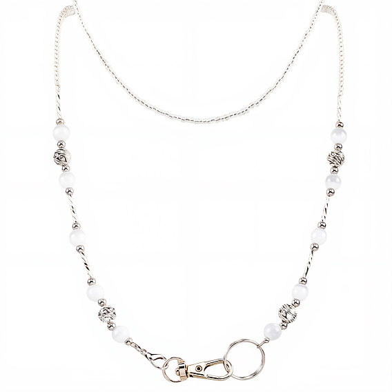 2шт стеклянный брелок, с 304 кольцом из нержавеющей стали и поворотными застежками из сплава