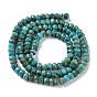 Natural Chrysocolla Beads Strands, Rondelle, Faceted