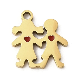 День святого Валентина 304 эмалированные подвески из нержавеющей стали, ионное покрытие (ip), пары