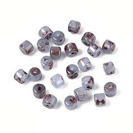 Выпечка краска стеклянные бусины, колонка, круглое отверстие