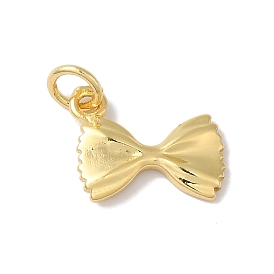 Rack Plating Brass Charms, Long-Lasting Plated, Cadmium Free & Lead Free, Bowknot Charms
