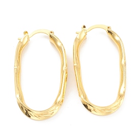 Brass Stud Earring Findings, Half Hoop Earrings, Oval