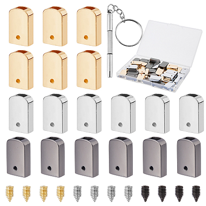 36 наборы 3 цветные литые наконечники шнура, прямоугольник с винтом, с 1отверткой для очков ПК