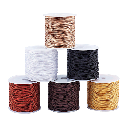 6Rolls 6 Color Nylon Thread Nylon String for Beading Jewelry Making