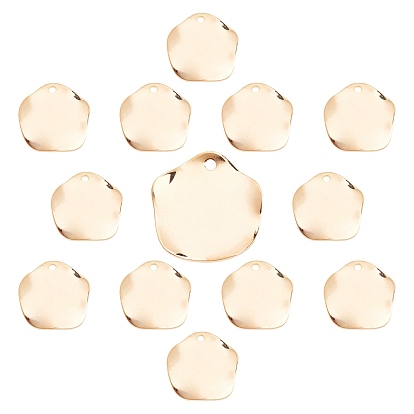 Brass Pendants, Twist Flat Round