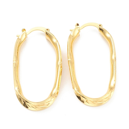Brass Stud Earring Findings, Half Hoop Earrings, Oval