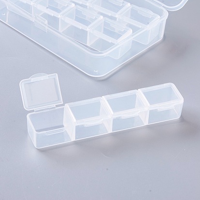 Wholesale 12 Compartments Rectangle Plastic Bead Storage