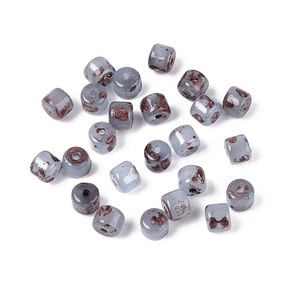 Выпечка краска стеклянные бусины, колонка, круглое отверстие