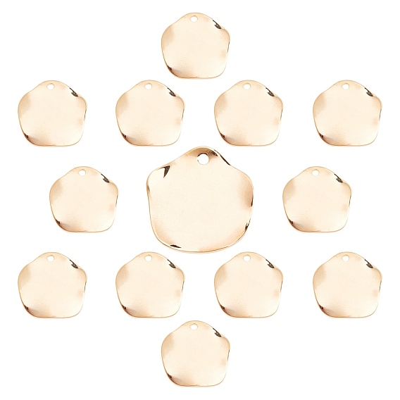 Brass Pendants, Twist Flat Round