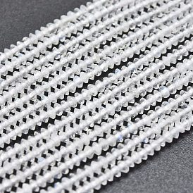 Natural Moonstone Beads Strands, Faceted, Bicone