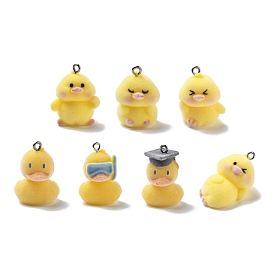 Подвески из смолы, с железной платиной петлей, прелести утки