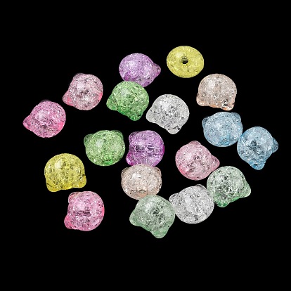 Transparent Crackle Acrylic Beads, Cat