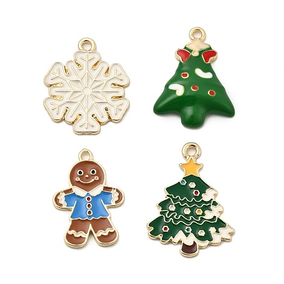 Рождественские эмали сплава подвески, золотые