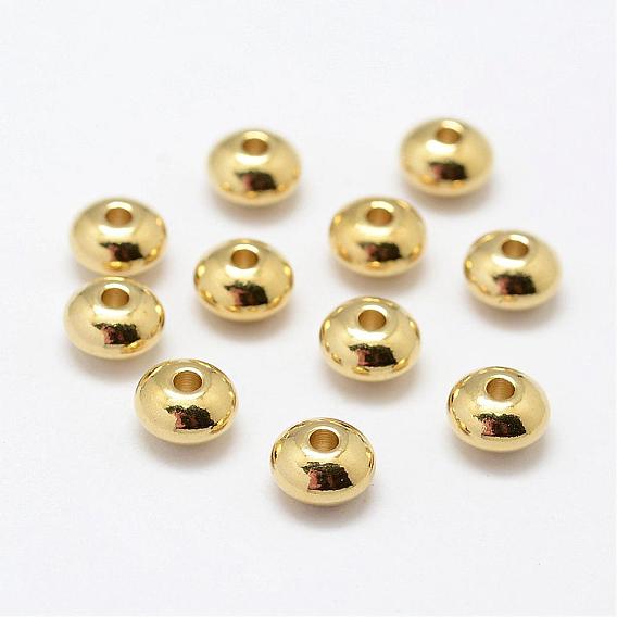 Brass Spacer Beads, Rondelle, Nickel Free