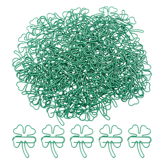 120Pcs Clover Iron Paper Clips, Bookmark Marking Clips