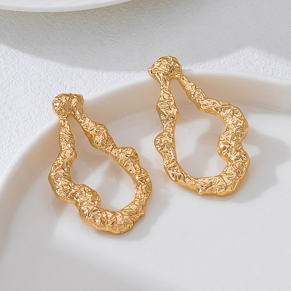 Alloy Stud Earrings for Women, Nuggets