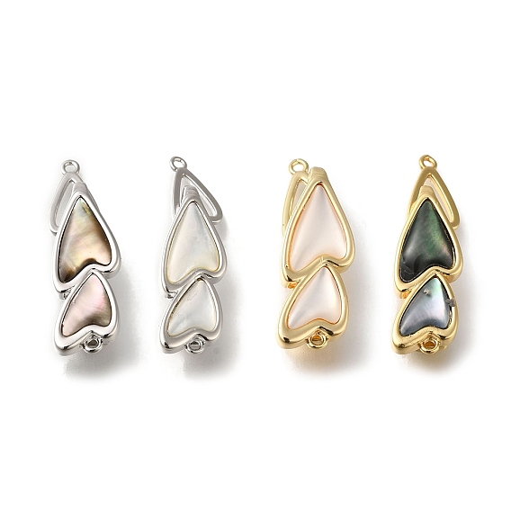 Латунь, с раскладывающимися застежками-ракушками, без кадмия, без никеля и без свинца, сердце