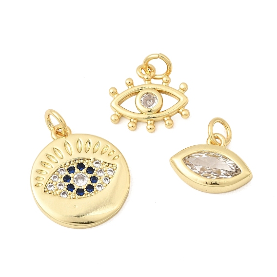 Латунные микро проложить кубического циркония подвески, долговечный, стойки покрытие, без свинца и без кадмия, Очарование глаз