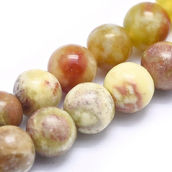 Natural Bloodstone Beads Strands, Round