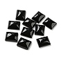 Natural Black Onyx Cabochons, Dyed & Heated, Rectangle