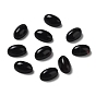 Natural Dyed & Heated Black Agate Cabochons, Oval