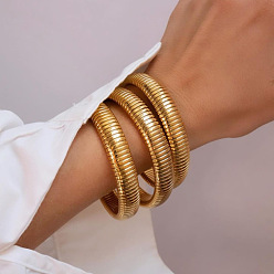 304 Stainless Steel Stretch Bangles, Snake Bangles for Women