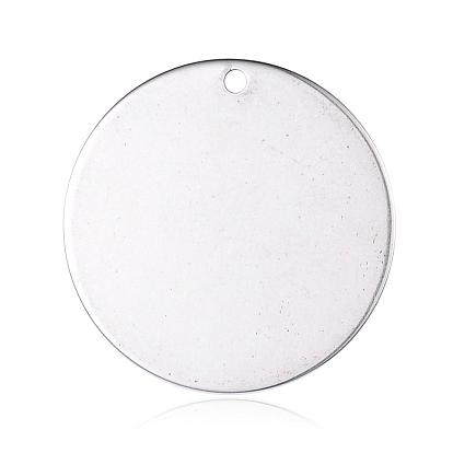 201 Stainless Steel Pendants, Stamping Blank Tag, Flat Round
