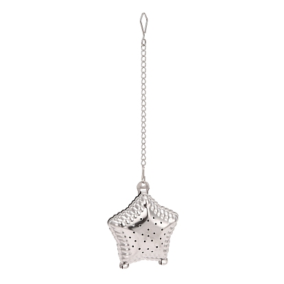 304 Stainless Steel Tea Infuser, Star with Chain Hook, Tea Ball Strainer Infusers