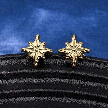 304 из нержавеющей стали серьги, ионное покрытие (ip), звезда
